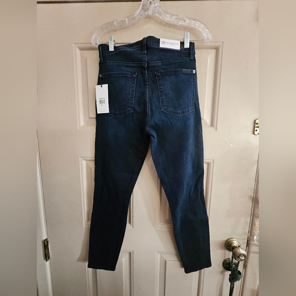 7 For All Mankind High Waist Ankle Skinny Denim Jeans NWT - Picture 8 of 9